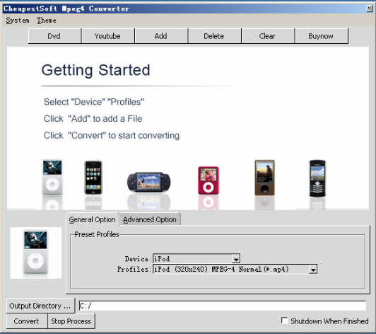 WMV to MP4 Converter Screenshots